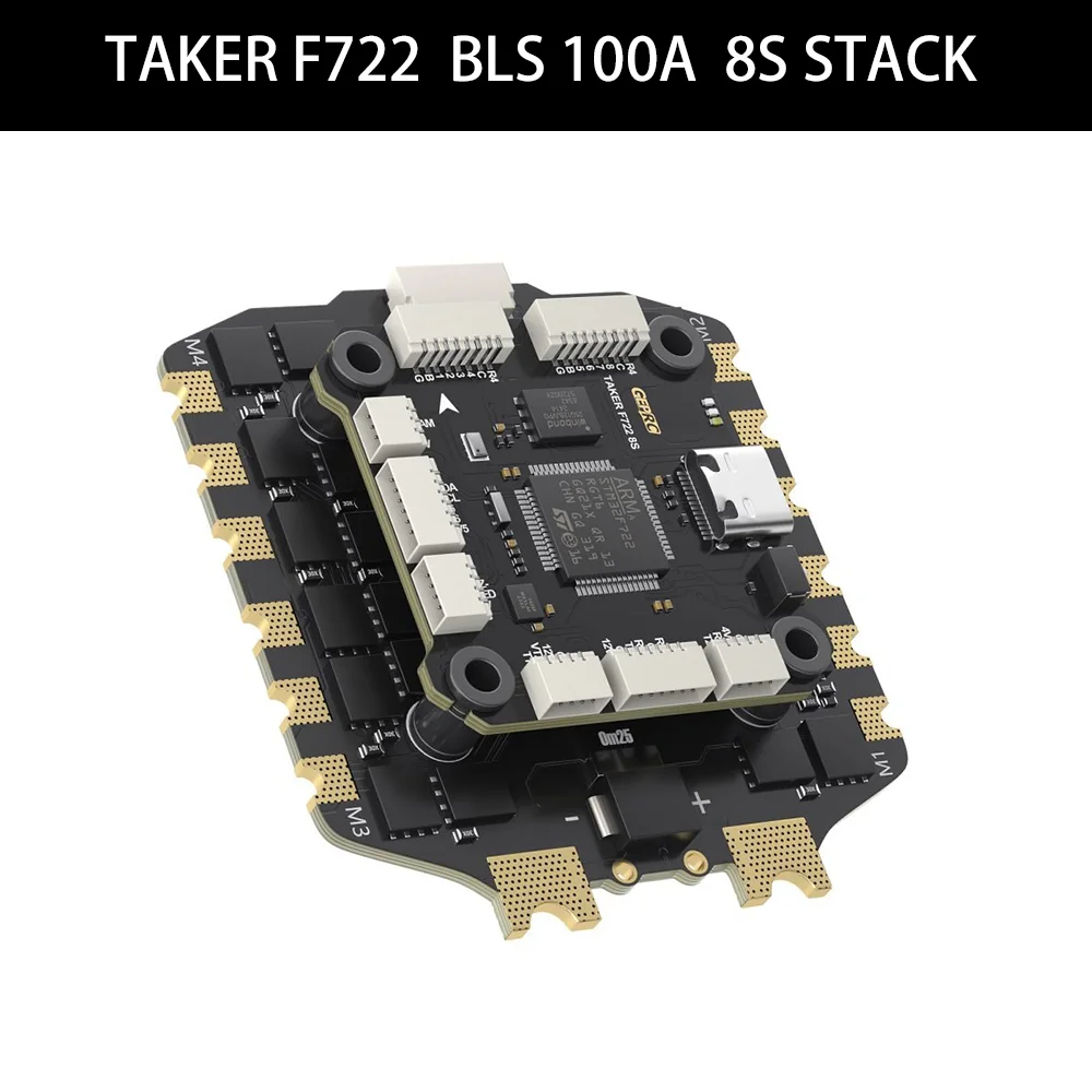 

GEPRC TAKER F722 BLS 100A 8S STACK TAKER H100_8S_BLS 100A 4IN1 ESC 42688-P Гироскоп поддерживает 8S Lipo батареи для Smooth Fly