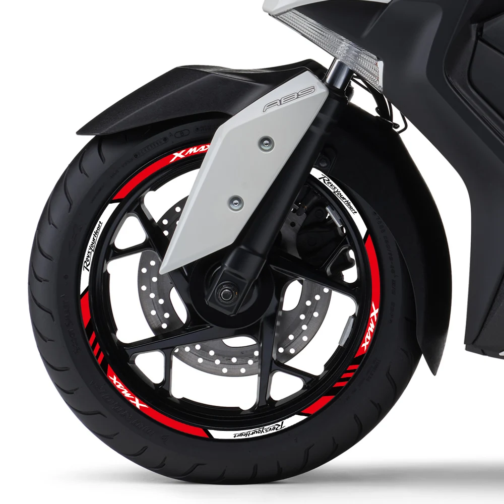 オートバイのホイールステッカー,スクーターのリムステッカー,アクセサリー,ストリップテープ,xmax 150, 250, 300,xmax300,xmax250,xmax150