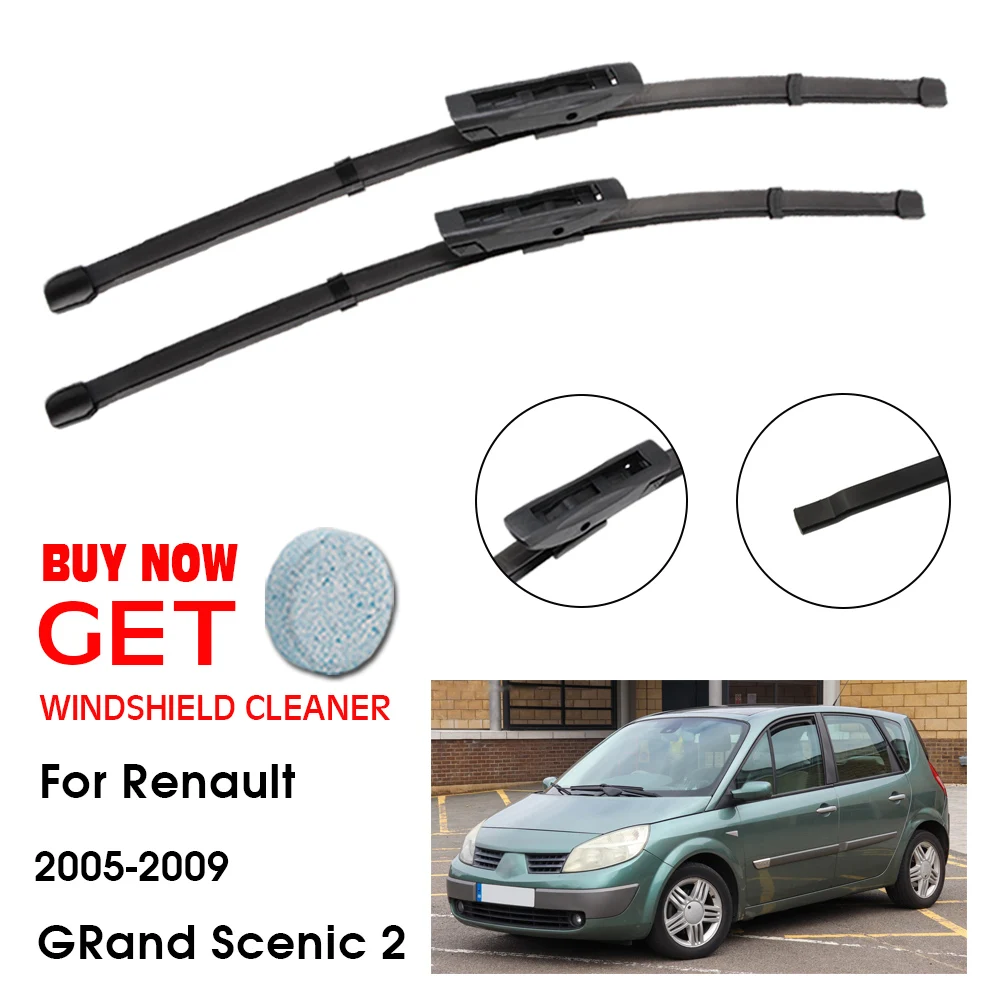 

Car Wiper Blade For Renault GRand Scenic 2 26"+22" 2005-2009 Front Window Washer Windscreen Windshield Wipers Blades Accessories