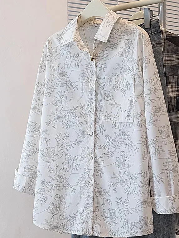 

Женский кардиган большого размера с принтом в корейском и японском стиле, с эффектом водного знака, в стиле скетч, повседневный, художественный, открытый, топ