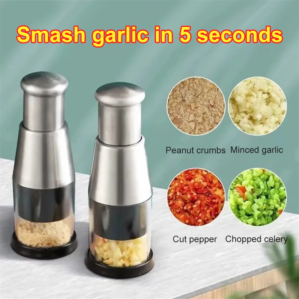 Creative Stainless Steel Garlic Masher Garlic Artifact Manual Smashing Mashed Vegetable Chopping Garlic Artifact Kitchen Gadgets