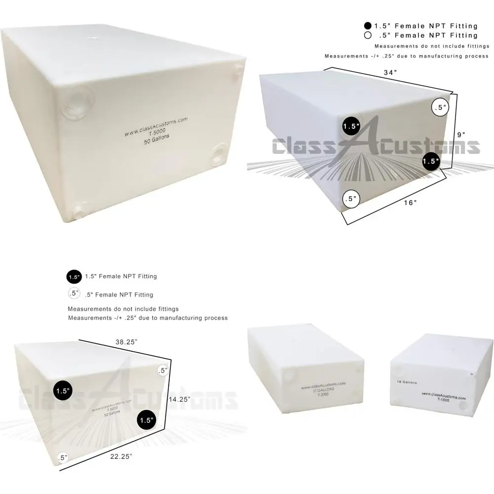 Tanque de almacenamiento de agua dulce: RV de 50 galones y uso de concesión |   Soporte de agua de alta capacidad