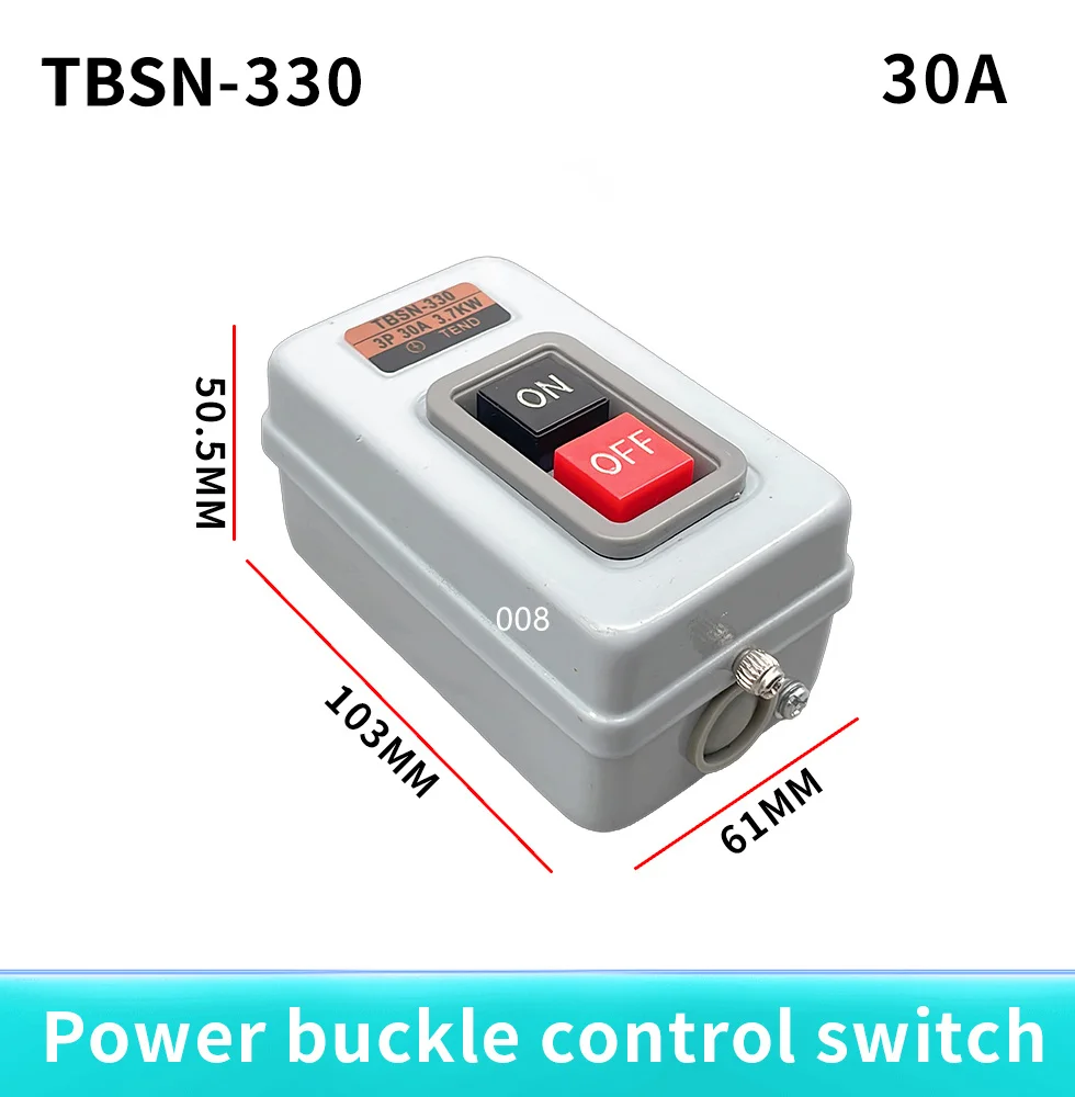 TBSN-315  330 Power Buckle Switch 380V Three Phase Start Switch Control Button Box