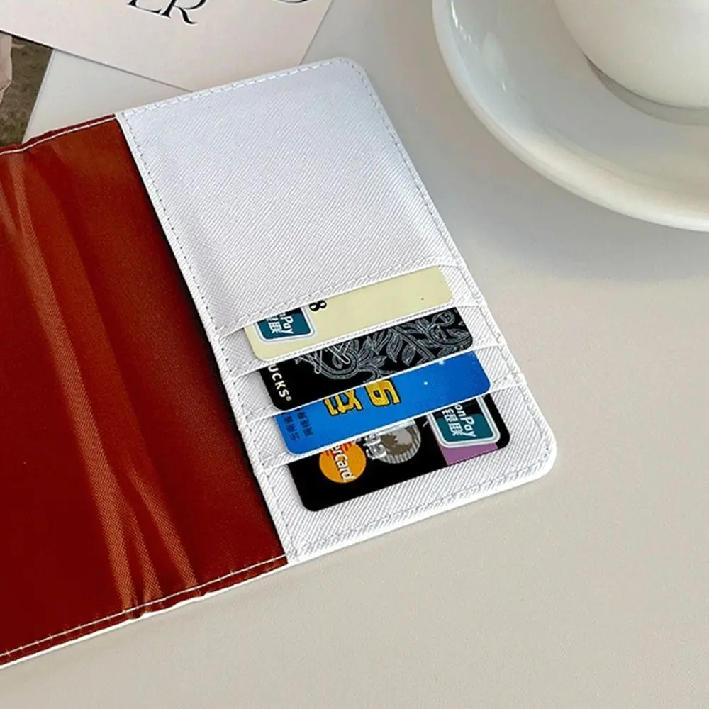 Cartoon Rabbit Passport Holder Pu Leather Multicolor Card Clamp Wallet Light-weight Multi-function Travel Document Bag Unisex