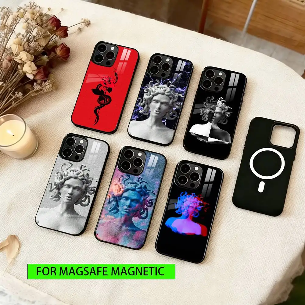 

Medusa Phone Case For iPhone17,16,15,14,13,12,11 Plus,Pro Magnetic For Magsafe Wireless Charging
