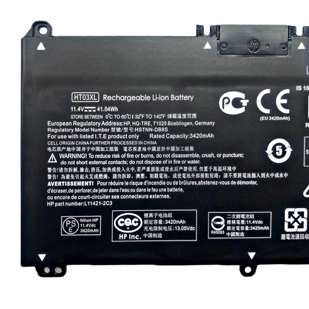 NEW Original for HP TPN-C135 C136 C139 W131 W139 I130 I135 Laptop 11.4V 41.04Wh 3420mAh Battery HT03XL HSTNN-DB8R HSTNN-UB7J