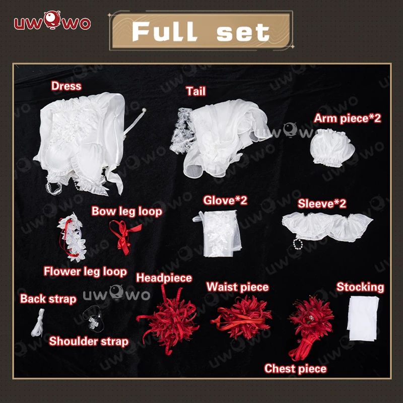 IN STOCK UWOWO Phrolova Cosplay Game Wuthering Waves WuWa Phrolova Cosplay Costume White Melody Gown S-3XL Halloween Costume