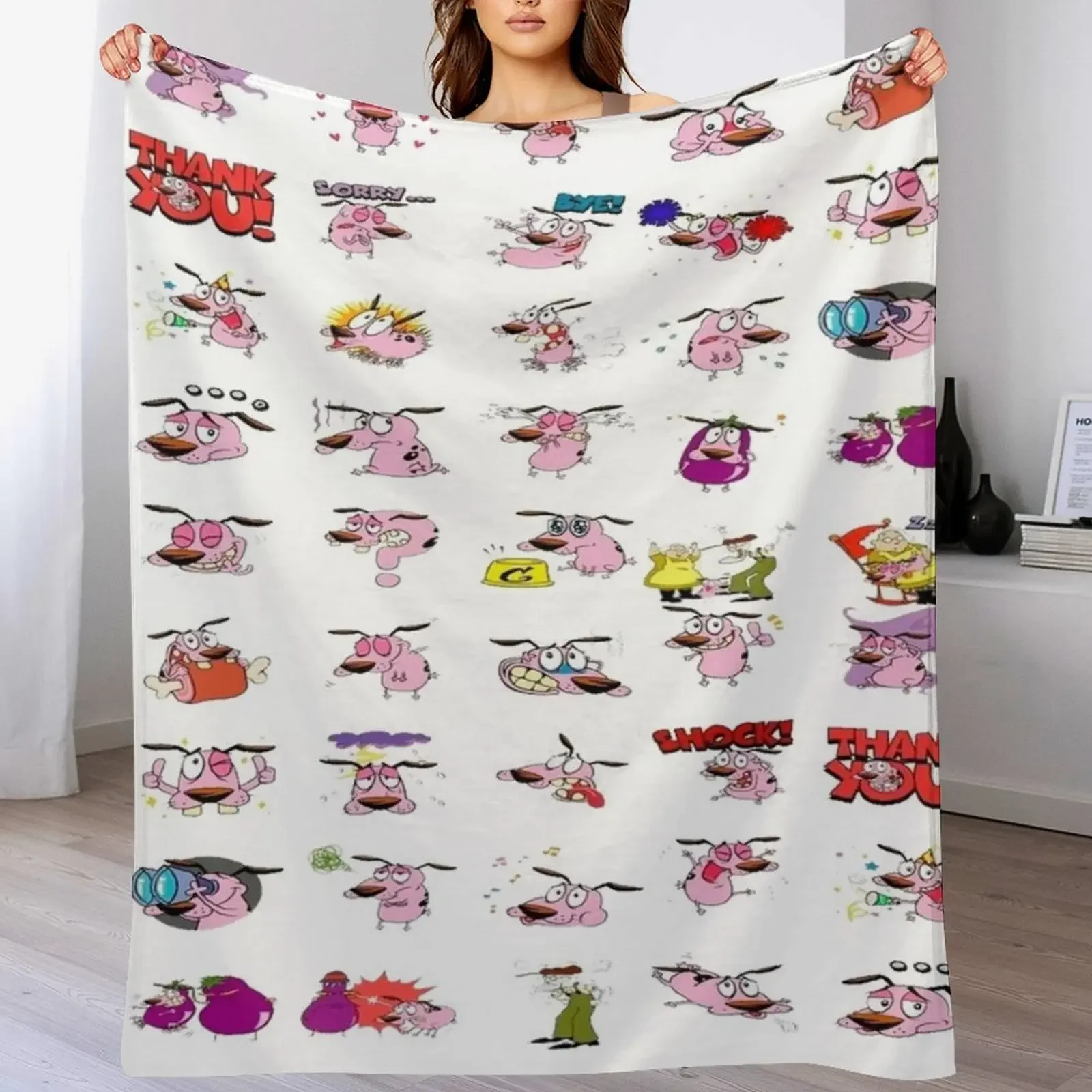 

courage Throw Blanket manga Thermal Cute Giant Sofa Blankets