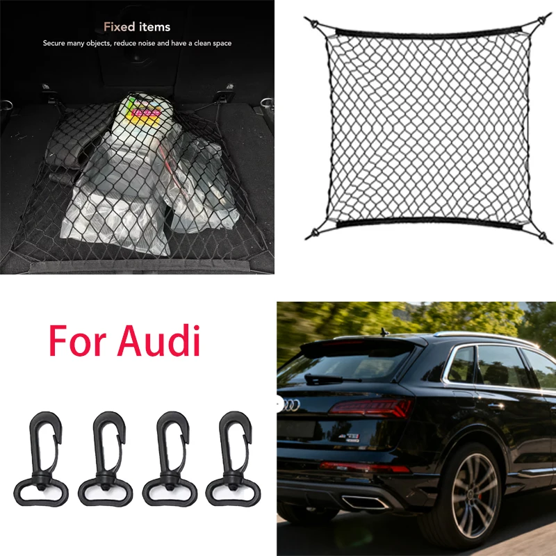 

Car storage mesh stretchable mesh Nylon Car Rear Cargo Net Trunk Storage Organizer Net For Audi A2 A3 A4 A5 A6 A7 A8 Q2 Q3 Q5 Q7