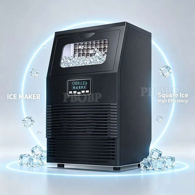 High Efficiency Square Ice Machine Stainless Steel Commercial Ice Sphere Maker for Professional Beverage Store Bar Cafe Shop