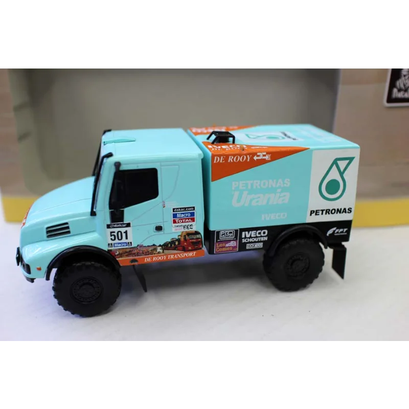 دييكاست داكار 1/43 مقياس IVECO Powerstar داكار سباق سبيكة سيارة نموذج تحصيل لعبة هدية تذكارية عرض حلية
