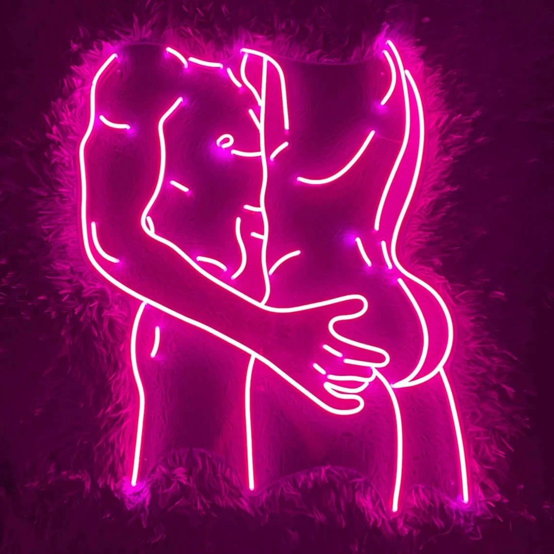 Gay Couple Hugging Neon Sign Man Body Art Neon Men Couple Bedroom Wall Decor Beer Bar Nightclub Decor