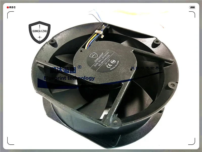 Guncaizhu Oval 152*172 * 52MM 17251 12V Double Ball PWM Temperature Control Cooling Fan