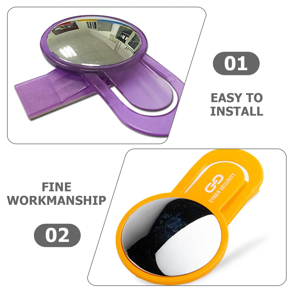 Computer Rear-View ABS Material Portable Office Desk Mirrors Desk Rear-View Mirror Reflective Monitor Clip Simple Install