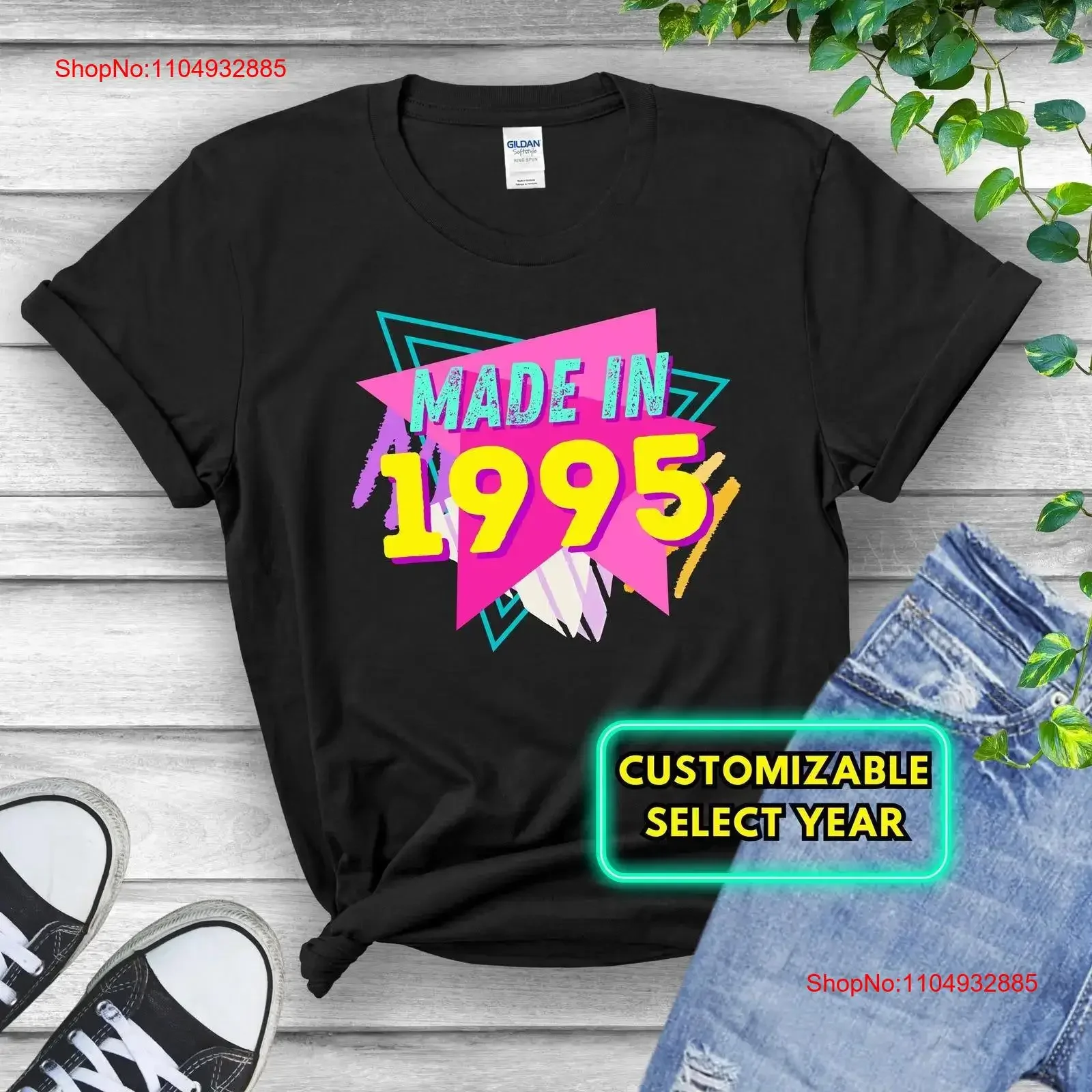 

Made in 1995 shirt customizable birthday retro vintage 90s 90's nostalgia 30th gift best of vintage Washed streetwear homme