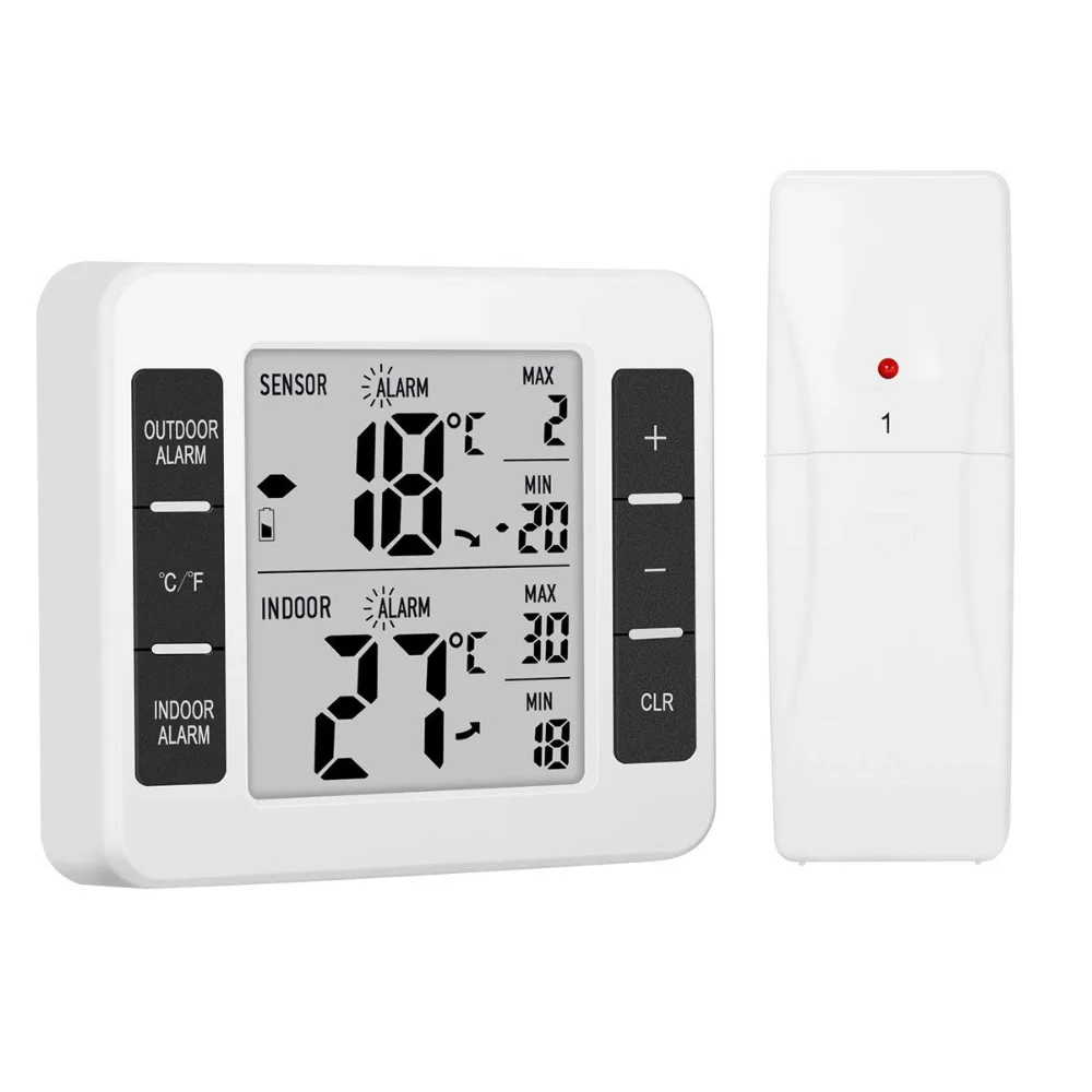 

433MHZ Household Wireless Thermometer Indoor Outdoor Refrigerator Cold Storage Refrigerated Truck Alarm Electronic Thermometer