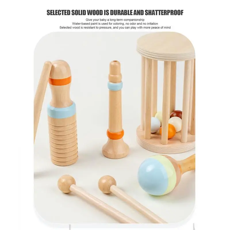 Ensemble d'instruments de musique en bois pour enfants, jouet Dangthm, éducation précoce, bébé, enfant, tout-petits, jouets PerSCH