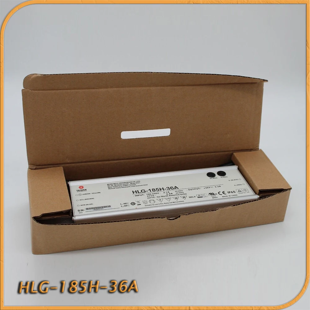 

Industrial Control Product HLG-185H-36A 185W 36V5.2A Waterproof Power Supply For MEAN WELL LED Street Lamp PSY