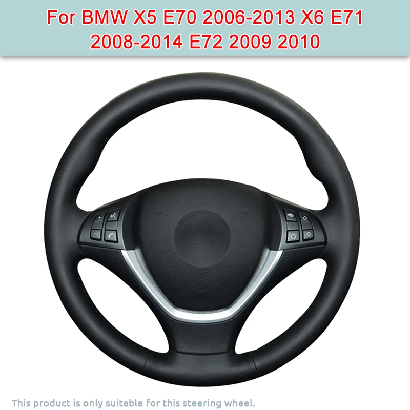 

DIY Car Steering Wheel Cover For BMW X5 E70 2006-2013 X6 E71 2008-2014 E72 2009 2010 Artificial Leather Cover Steering Wheel