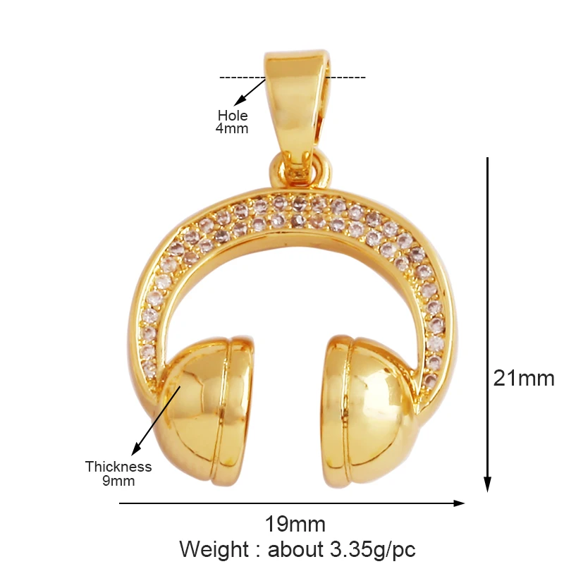 Kowbojskie buty sportowe Baseball hantle joga męska cyrkonia betonowa tkanina wisiorek z amuletem, naszyjnik z 18-karatowego złota Craft Jewelry Supply L99 — zdjęcie 4