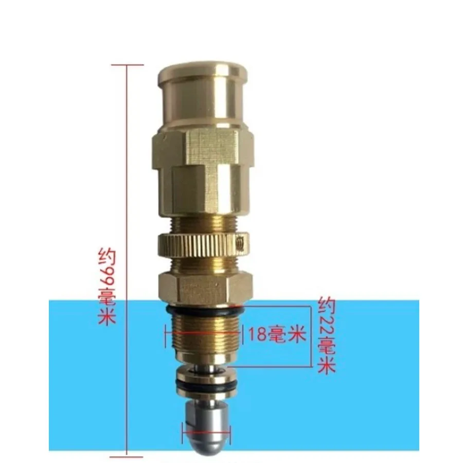 Juchi 1812-813-814 Pump Head Threaded Unloader Valve Assembly, Pressure Regulator Valve with Valve Seat, High Pressure Washer Sp