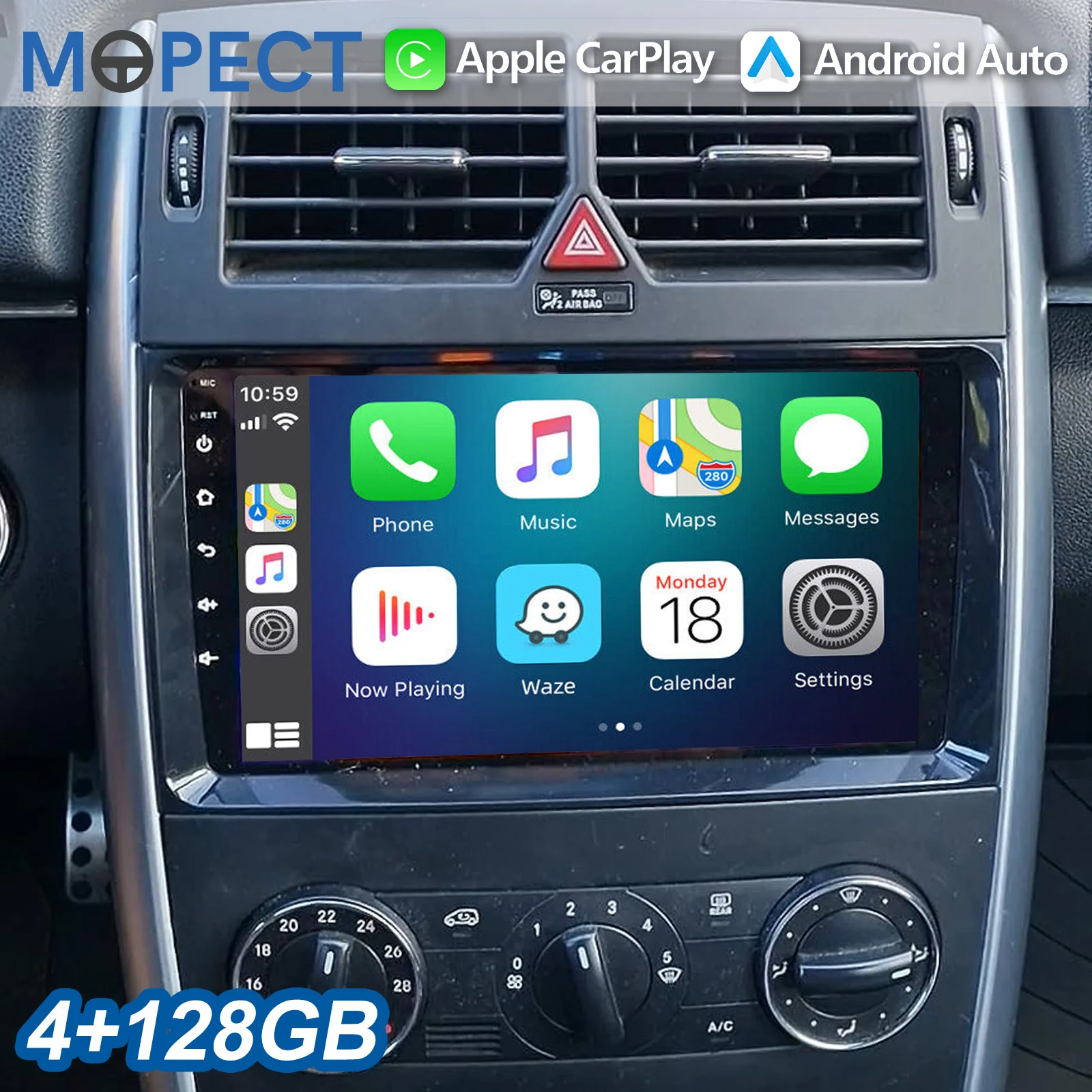 MOPECT Android 15 Player per Mercedes Benz Viano Vito W639 B200 W169 W245 Sprinter W906 Carplay Autoradio Stereo GPS Multimedia