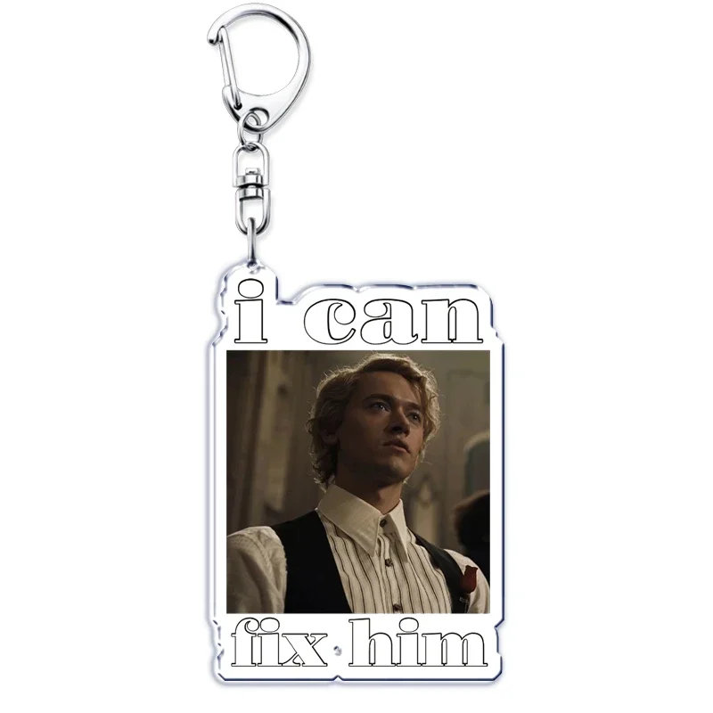 Coriolanus Snow I Can Fix Him Key Chain Keychains Hunger Games Tom Blyth Ring for Accessories Bag Pendant Keyring Jewelry Gifts