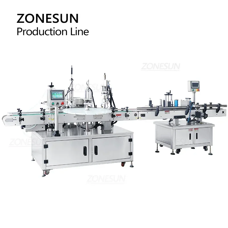 ZONESUN ZS-FAL180A10 Auto Liquid Filling Capping Labeling Machine Line for Dropper Essential Oil Eye Drop Bottle Packaging Line