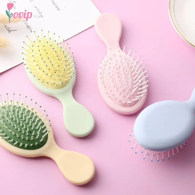 Travel Foldable Hair Comb with Mirror Brush Massage Anti Static Hair Comb Hairdressing Personality Hairpin Styling Combs Tool