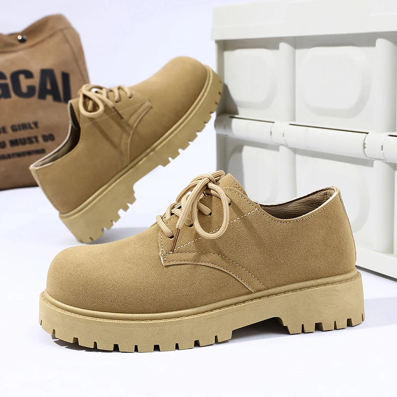 

Leisure business integrated men leather shoes formal flat sole anti slip breathable upper for daily mixed style wearing