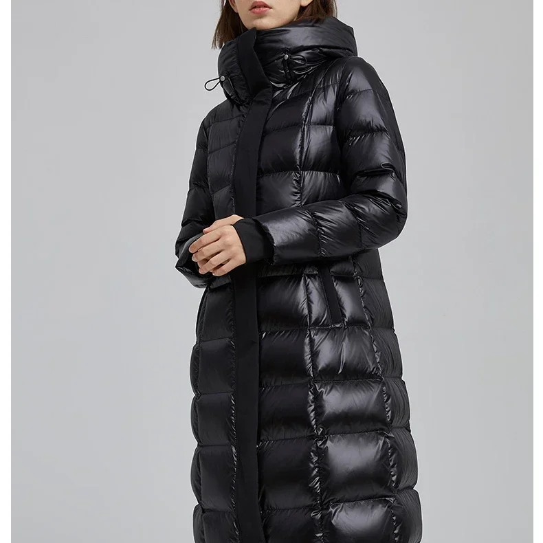 Warm Down Jackets and Coats Black Puffer Jacket Women Clothing  Long Hooded Coat Women Parkas Korean Black Winter Jacket Zm618