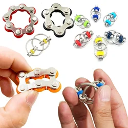 Stress Relief Toy Fidget Roller Metal Decompression Chain Fidget Toys Hands Funny Keychain for Kids Adult Fidget for Adhd