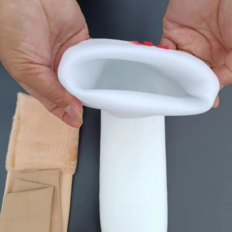 Calf Prosthetic Gel Sleeve for Amputees Soft Silicone Sock Sheath with Soft Cover Liner for below Knee Residual Limb Disability