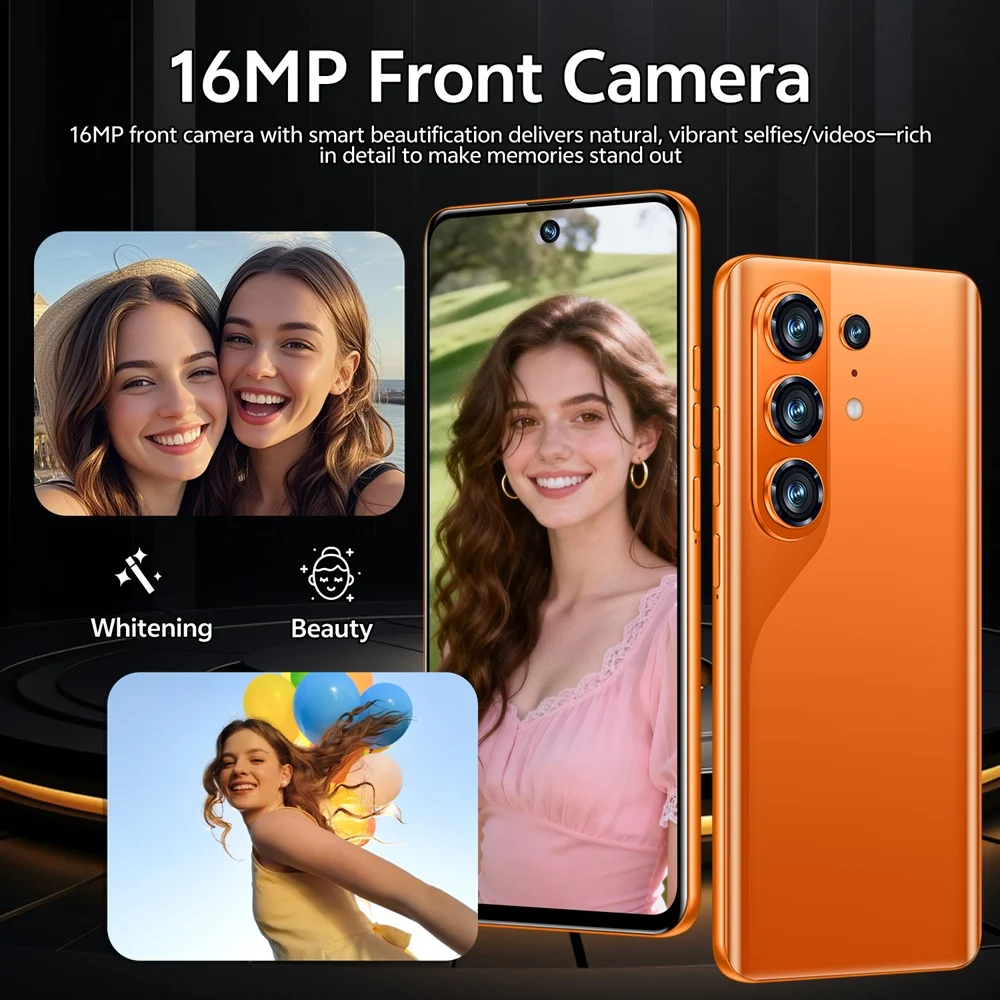 K-Touch Mobile Phones For S26 Ultra 7.3 Inch Smartphone Android 15 Cell Phone 8000mAh Face Unlock 5G Dual SIM 16+48MP Camera Cellphones For Men Women Gifts