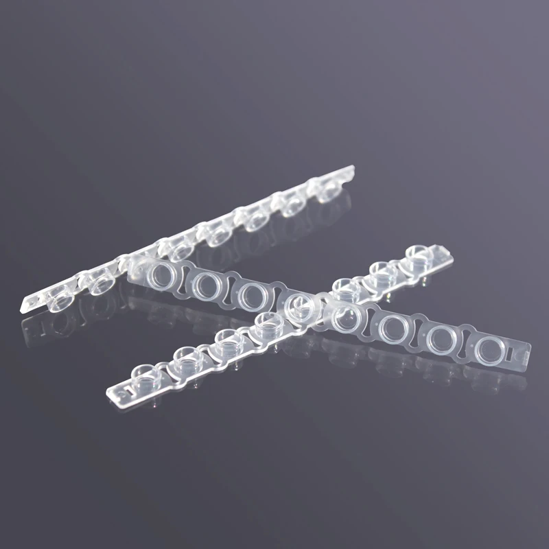 Imagem -02 - Labselect-pcr Eight Row Tube Cover Tampa Plana 0.1ml Pcr Strip Caps 125 Tiras por Caixa Psc08-rt-ca