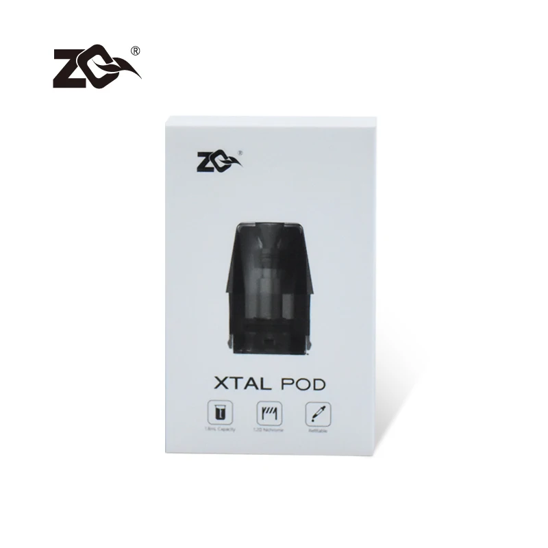 ZQ Xtal Pod 4PCS/Pack E-cigarette Pod 1.8ml Atomizer 0.8/1.0/1.2ohm Coil For ZQ Xtal/Xtal SE/Xtal SE+ Kit