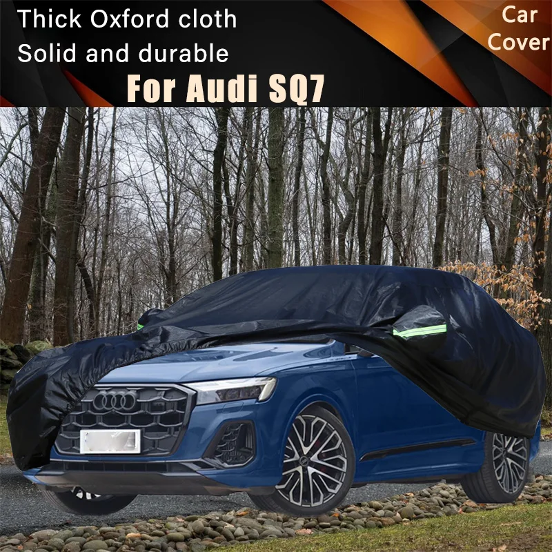 

For Audi SQ7 Black Car Covers Outdoor Waterproof Dustproof Sun Rain Snow Protection Thick Oxford Cloth Full Outer Cover