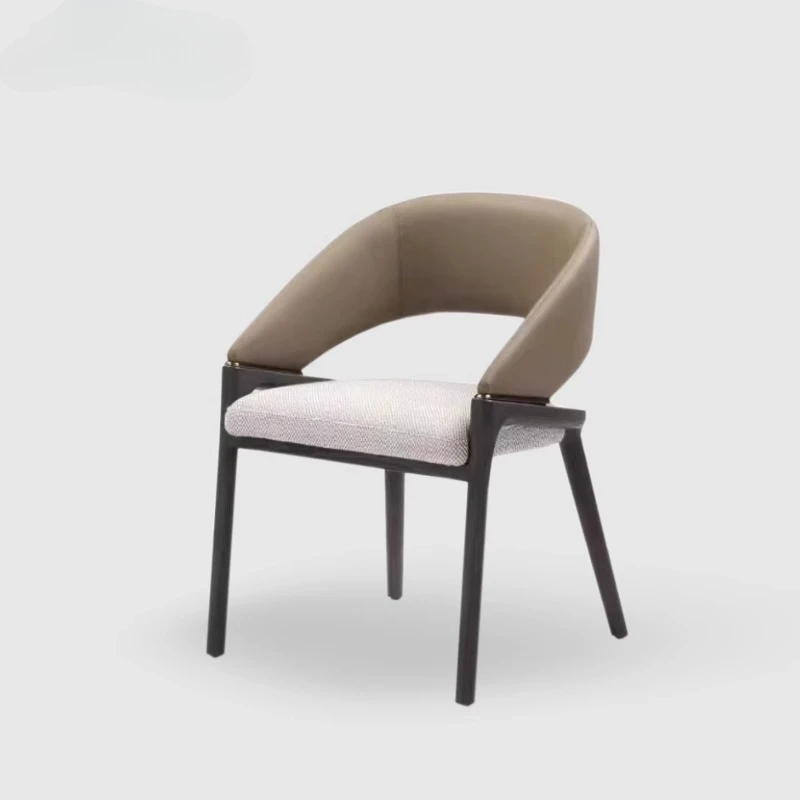 Elegante silla De Comedor italiana De madera maciza con respaldo, diseño minimalista para hogares y restaurantes modernos Sillas De Comedor