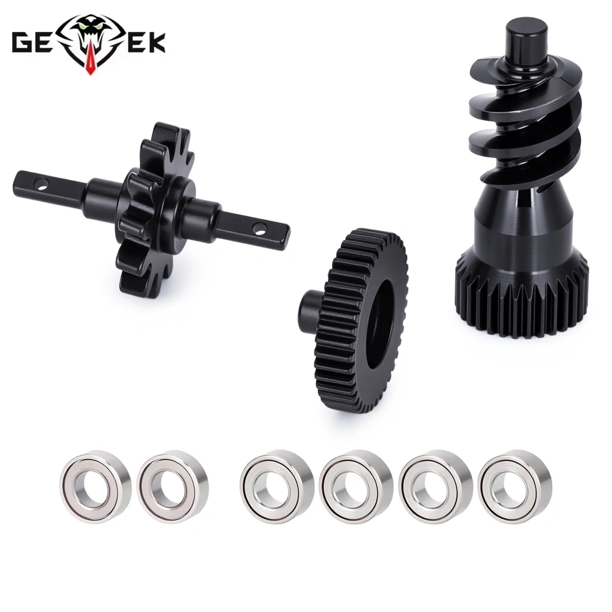 Carbon Steel Transmission Gearbox Gear Set With Bearings for 1/30 SCX30 RC Crawler Ford Bronco Jeep Wrangler Replacement Parts