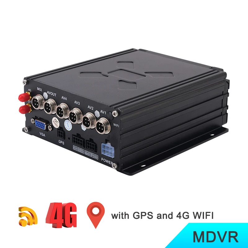 4G 4CHs H.25 HDD MDVR with GPS function fit cmsv6 tracking platform for truck fleet tracking