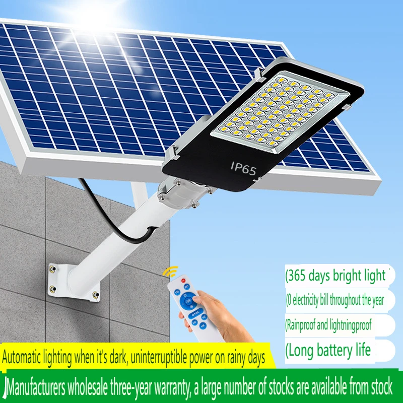 Luz de rua solar led ip65 luz do jardim doméstico super brilhante iluminação ao ar livre lâmpadas solares ao ar livre rurais