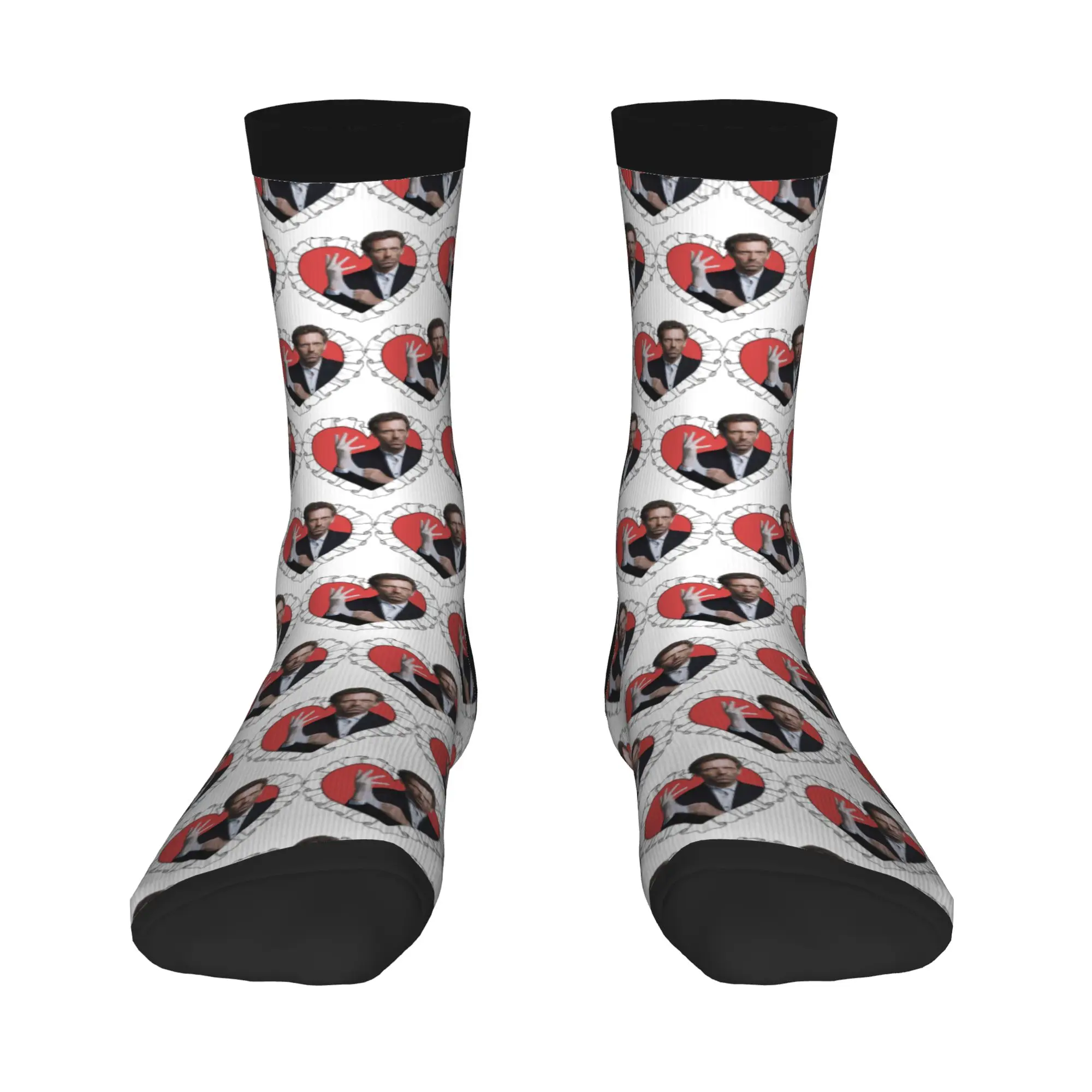 جوارب دكتور جريجوري هاوس للخريف، جوارب تلفزيون أمريكية مضحكة للرجال، جوارب جودة جرافيك للجري مضادة للانزلاق #2