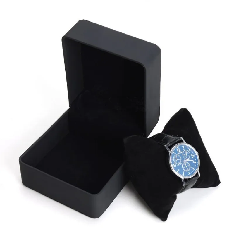 Fashion Watch Box Cardboard Case Bangle Bracelet Wrist Watch Jewelry Present Black Gift Box Square Watch Box