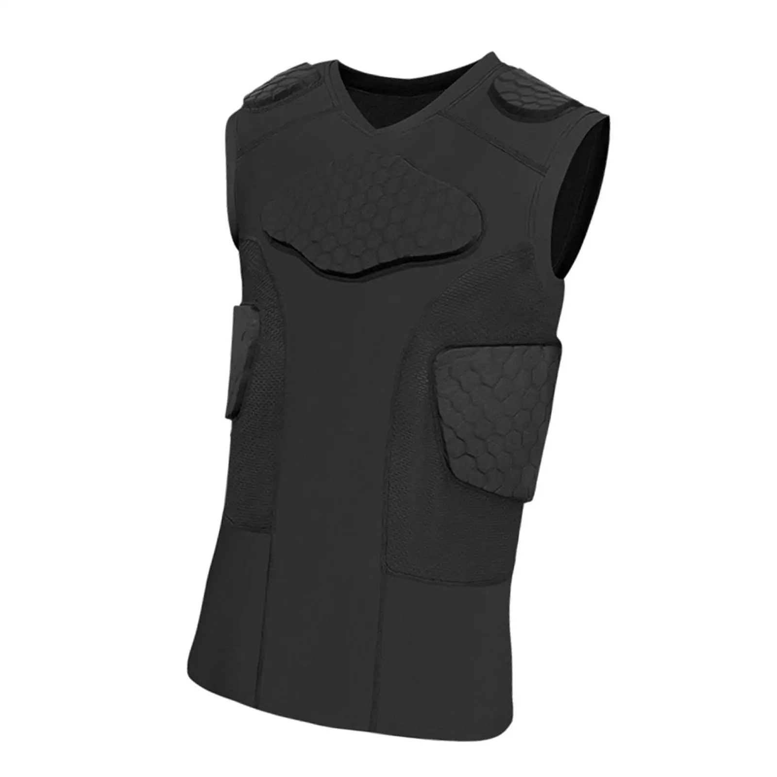 Mens Chest Protector Vest Sleeveless Compression Shirt Chest Protection for Skateboarding Training Softball Rugby Basketball