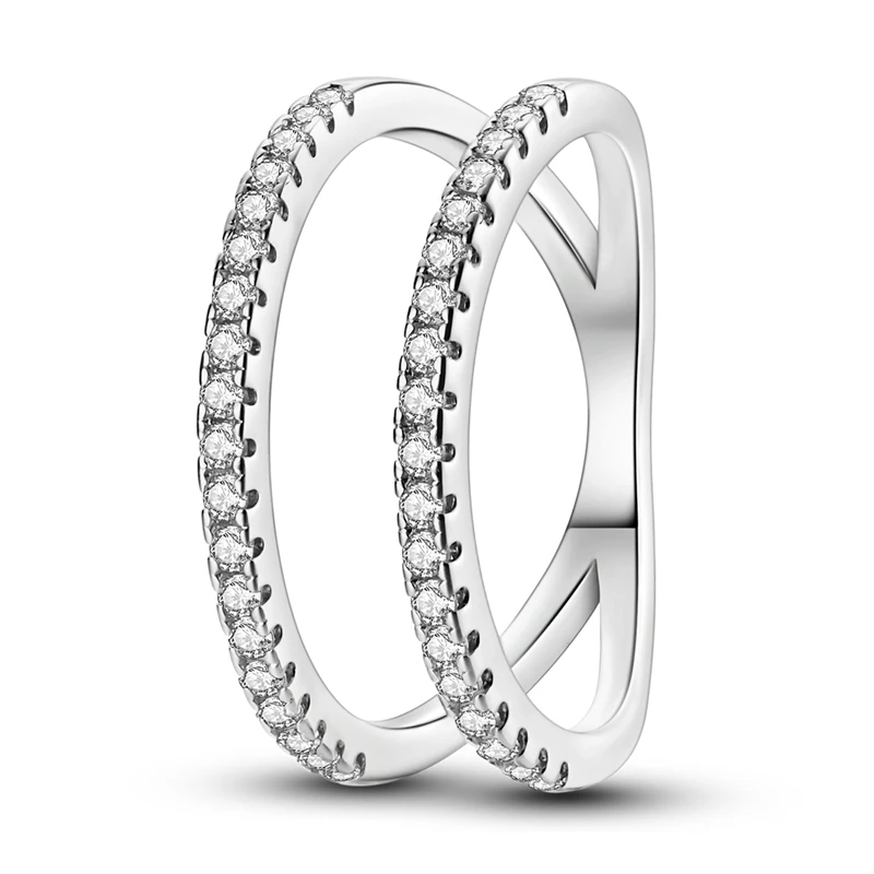 Women's 925 Silver Geometric Star Zircon Ring, Romantic Gift