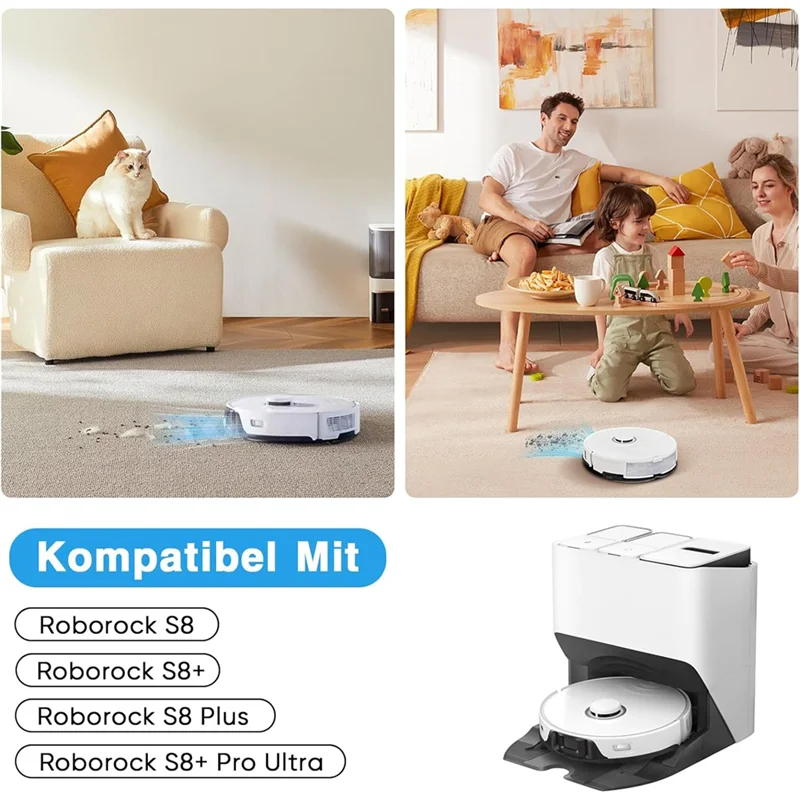ABUD-untuk Roborock S8 Pro Ultra/S8/S8 +/S8 Plus Suku Cadang Penyedot Debu Sikat Sisi Utama Filter Hepa Kantong Debu Kain Pel