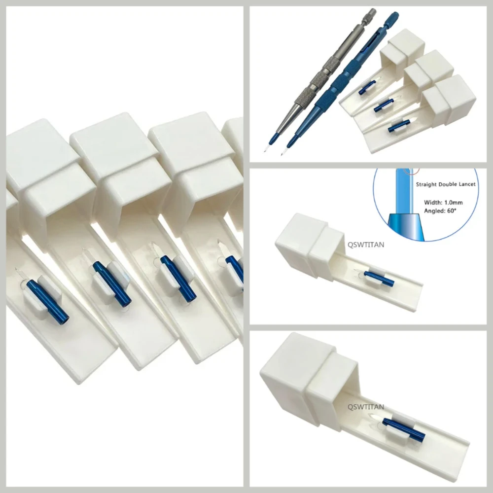 เครื่องมือผ่าตัดเปลือกตา 1 ชิ้น หัวมีดแซฟไฟร์สำหรับทำแผล รุ่นต่างๆ ใบมีดสำหรับผ่าตัดตา อุปกรณ์ผ่าตัดตา