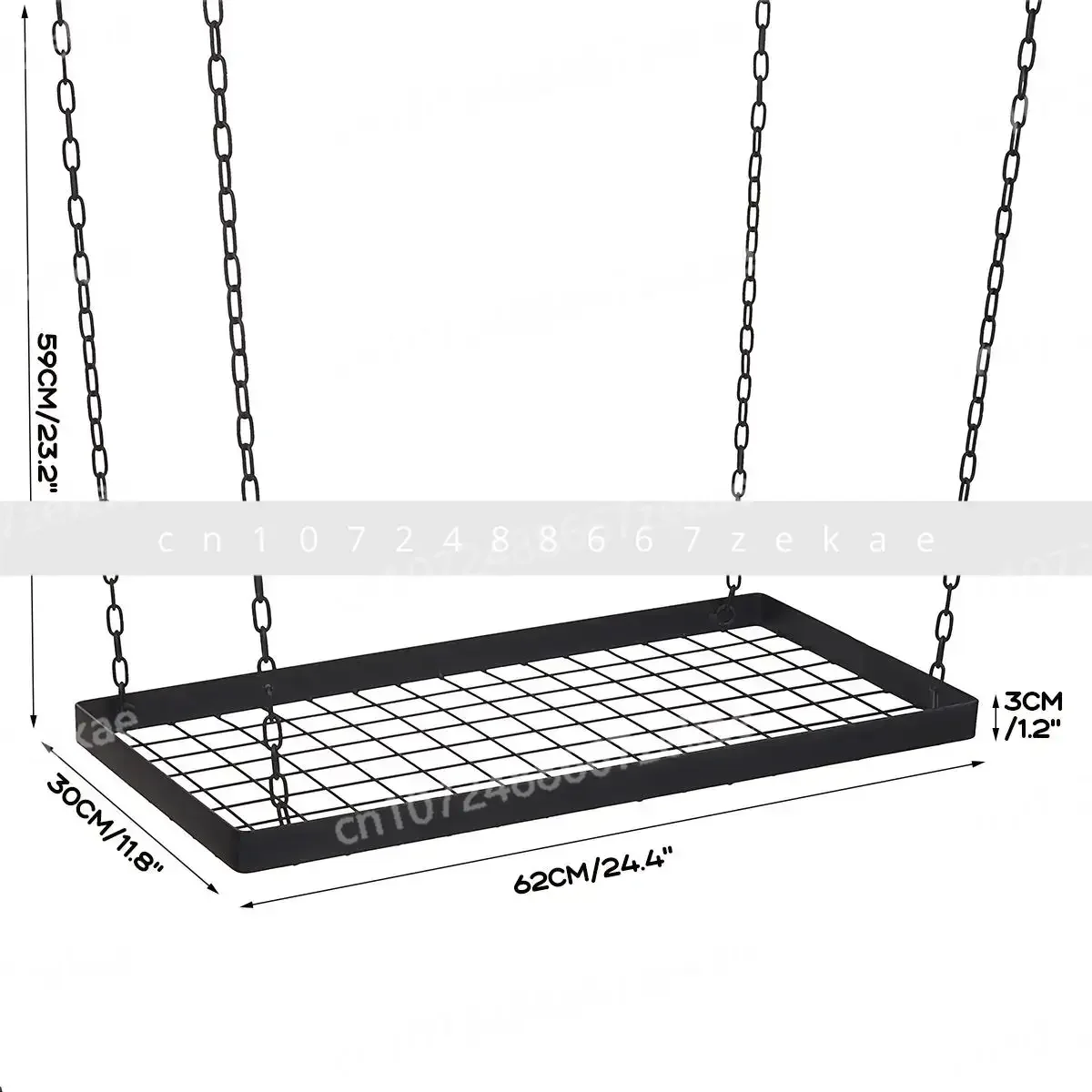 

Shelf Hanger with Hooks Kitchen Storage Rack Tableware Organizer 22lbs 10KG Kitchen Pot Pan Rack Holder Cookware Storage