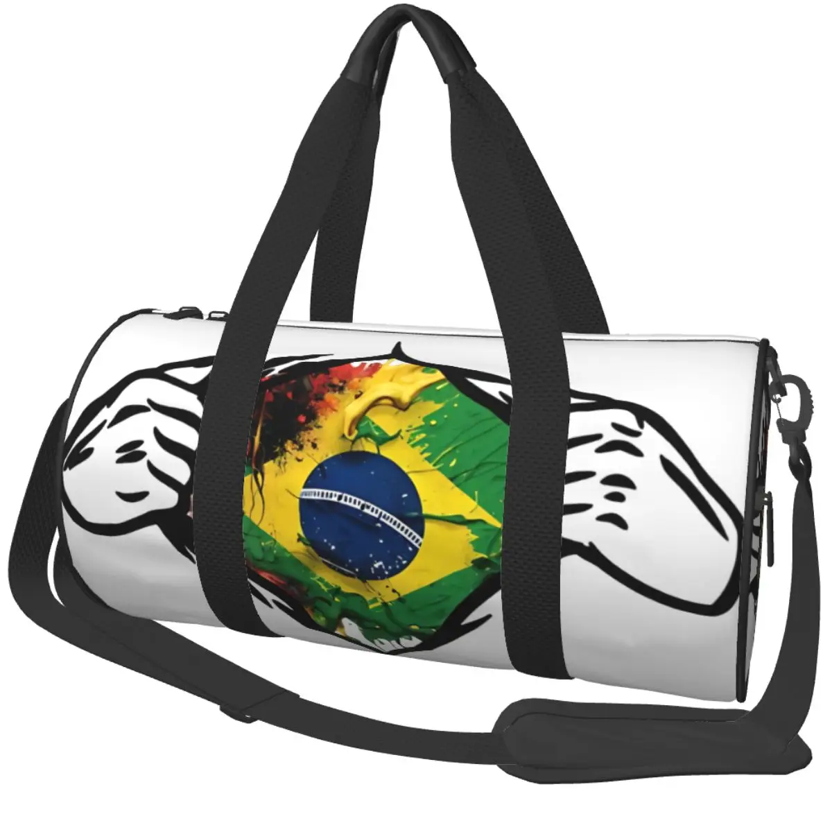 Brazilian Flag Sports Bags Luggage Gym Bag Gym Accessories Cute Handbags Couple Custom Weekend Fitness Bag
