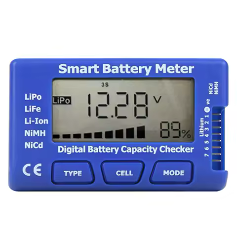 5‑In‑1 Intelligent Digital Battery Meter Battery Capacity Checker with LCD Display Intelligent Battery Meter Battery Meter